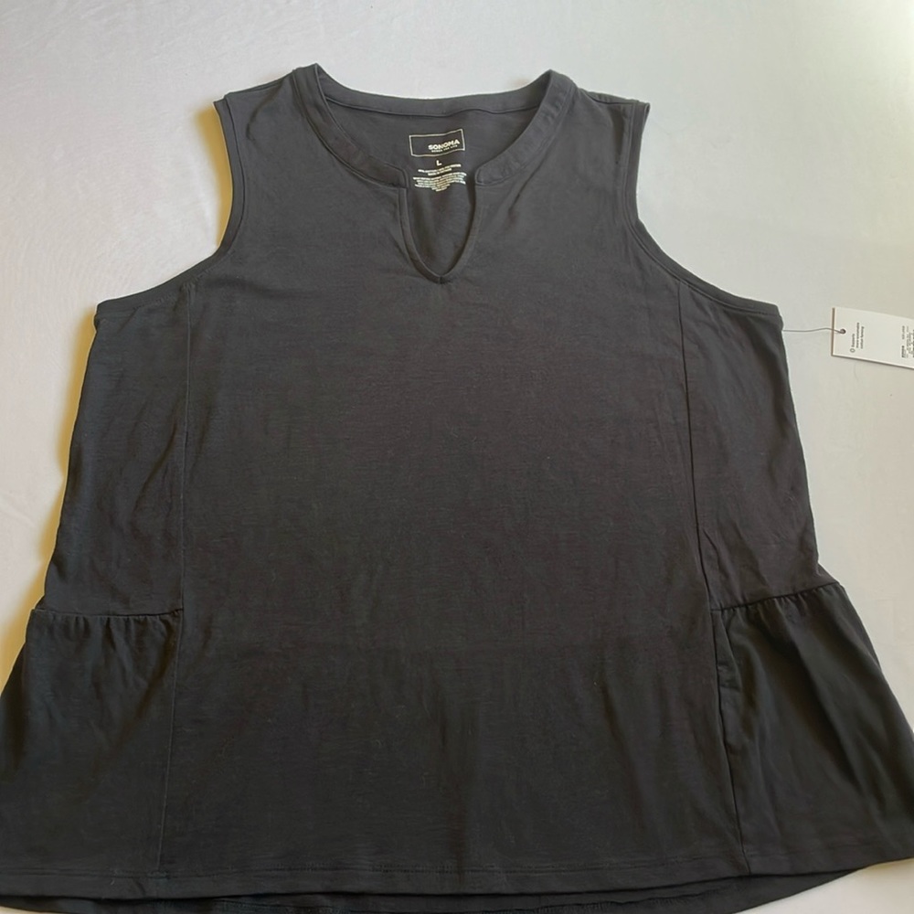 Sonoma black sleeveless top, perfect for casual days or layering Versatile Chic